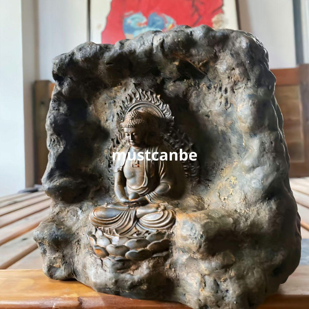 石像 仏像 阿弥陀仏 応接間 装飾 茶室 禅意 奉納 置物
