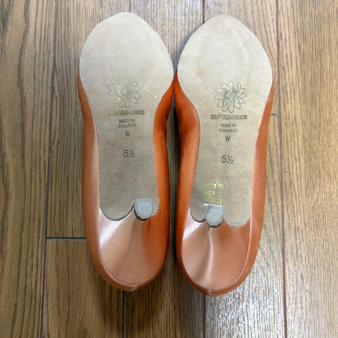 【美品】　スーパダンス　レディース スタンダード シューズ　サテン　社交ダンス