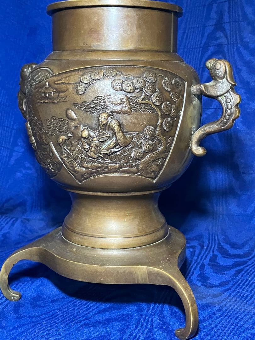 花瓶　花器　真鍮　骨董品　時代物