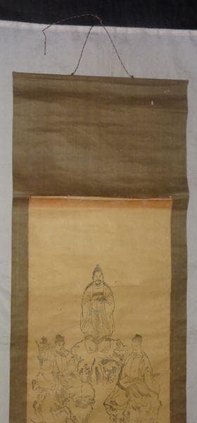 稀少 ヴィンテージ 出羽三山神社 月山大神 湯殿山大神 羽黒山大神 紙本 掛軸
