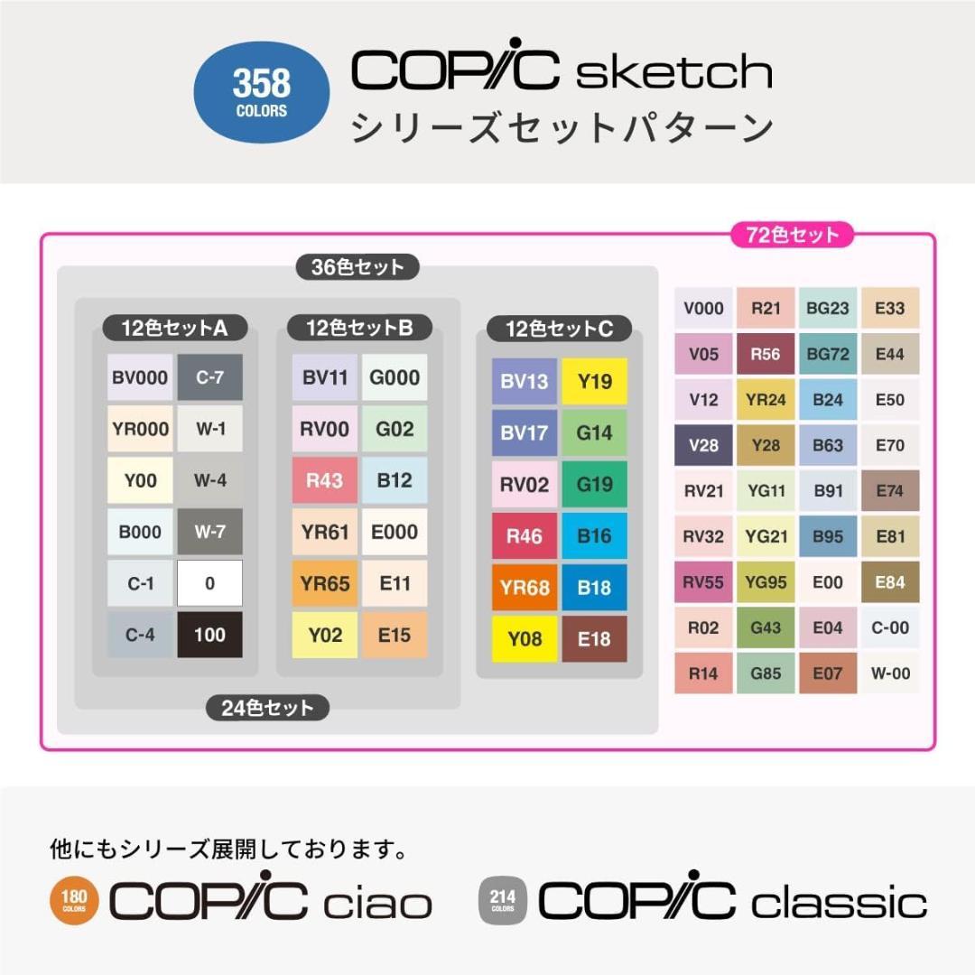 新品未使用(ケース割れ）！Too コピック スケッチ ベーシック 72色セット