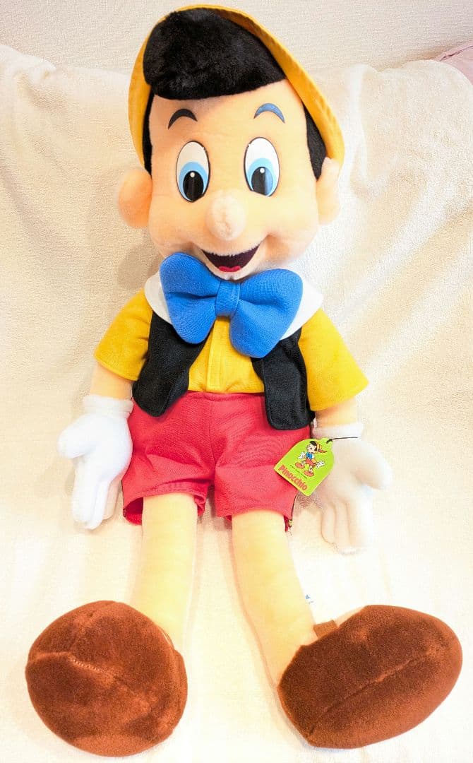 【Disney】激レア ヴィンテージ タグ付き 日本製 ピノキオ 大型ぬいぐるみ