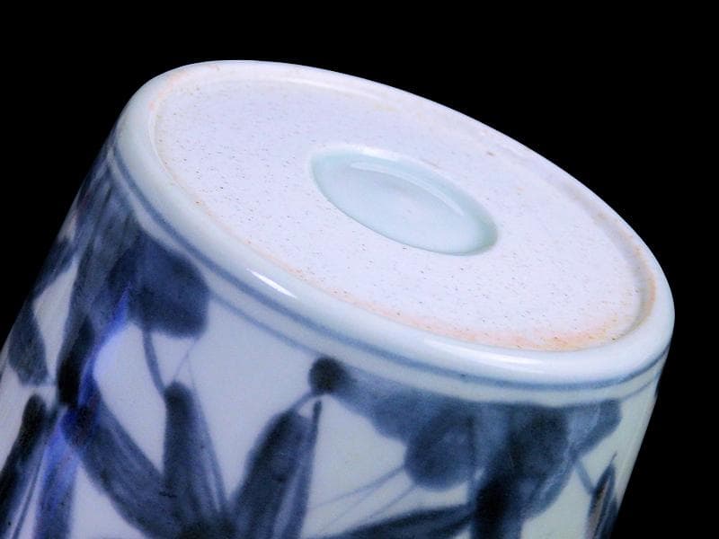 古伊万里　染付　竹笹の図　蕎麦猪口　D372AS-fbue