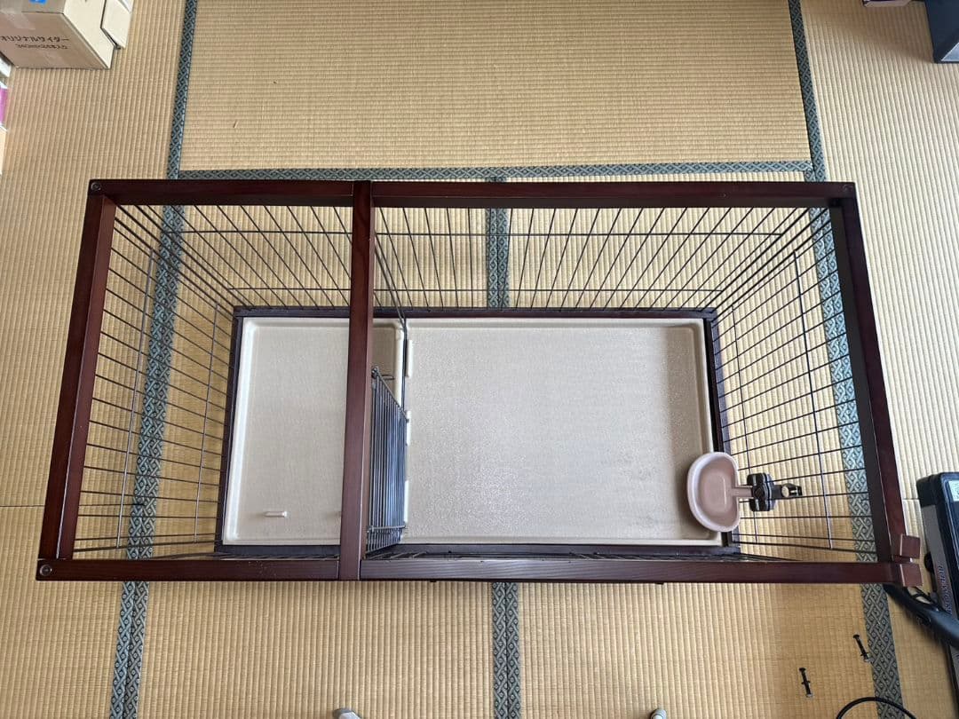 大型犬用ダークブラウンペットサークル