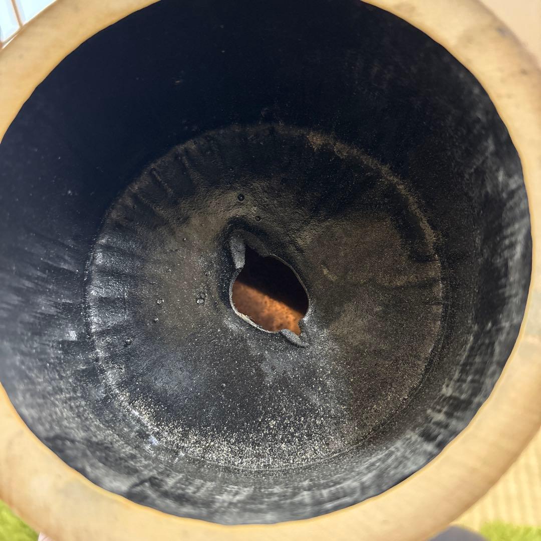 86 美品　根なし　二重切り　二重切　 生け花　竹花入れ　華道具