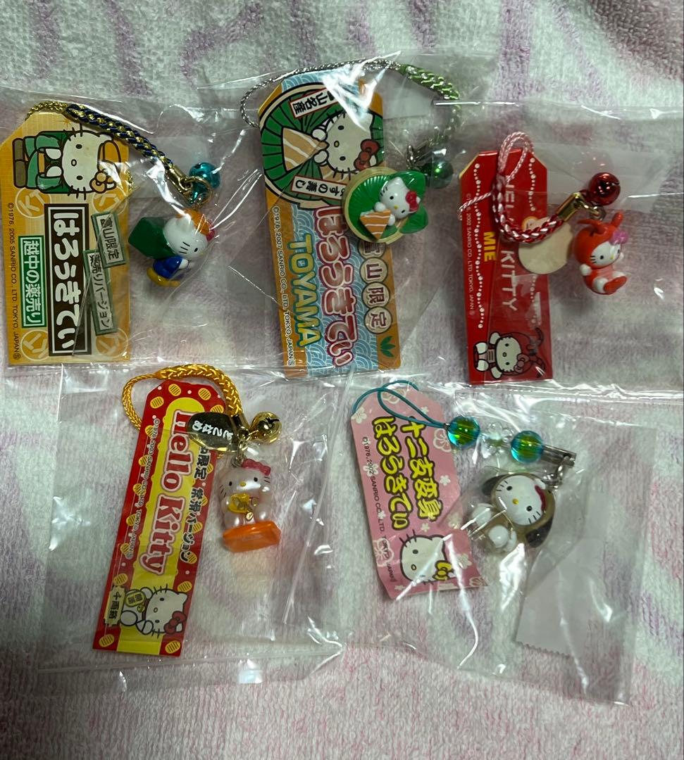 キティちゃんご当地ストラップ(根付け)＆チャーム 計28個/まとめ売り・レア美品