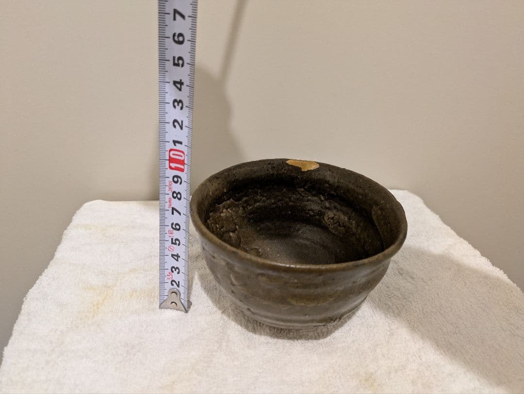 江戸時代　古唐津　三日月高台　茶碗　金直し　時代箱　唐津　時代物