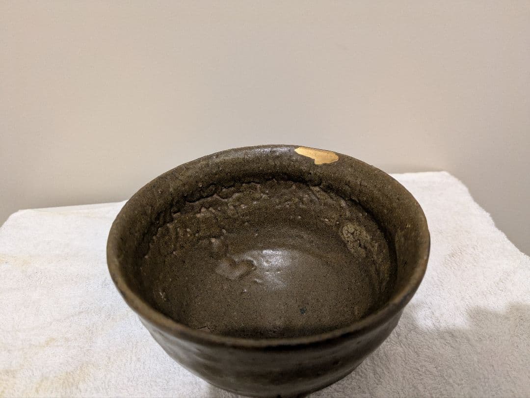 江戸時代　古唐津　三日月高台　茶碗　金直し　時代箱　唐津　時代物