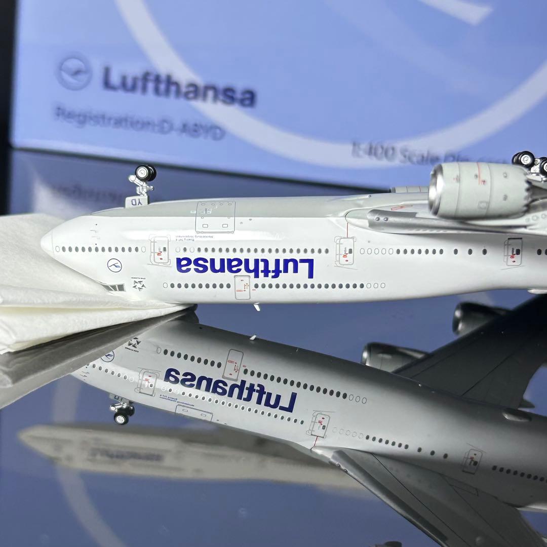YYwings ルフトハンザ B747-8 D-ABYM 1/400 スタンド付