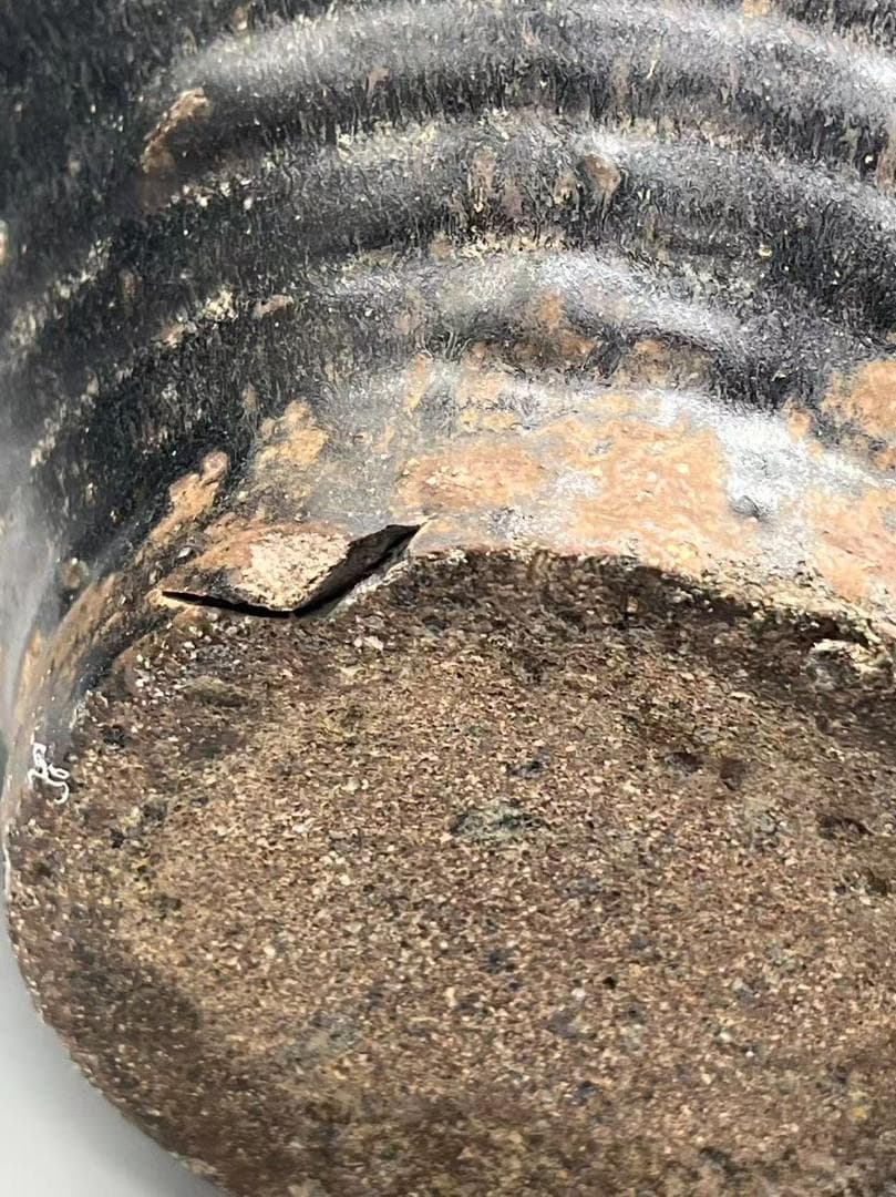宋時代　贛州窯黑陶大壺 黑陶大瓶 李朝15世紀　高麗　黒陶大壺(B-52)