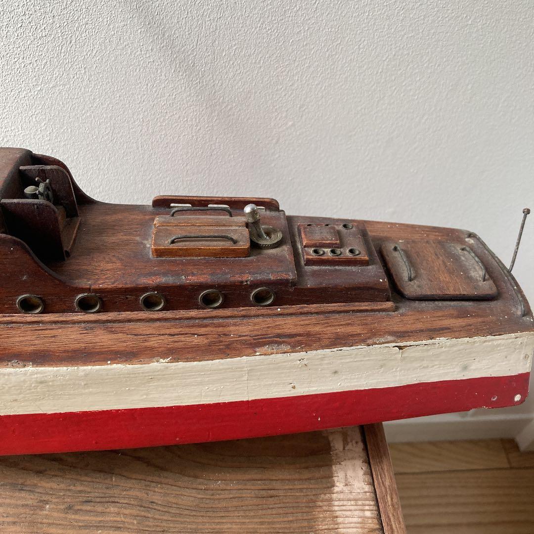 フランス製1940-50年代ハンドメイドビンテージシップボート　船　模型
