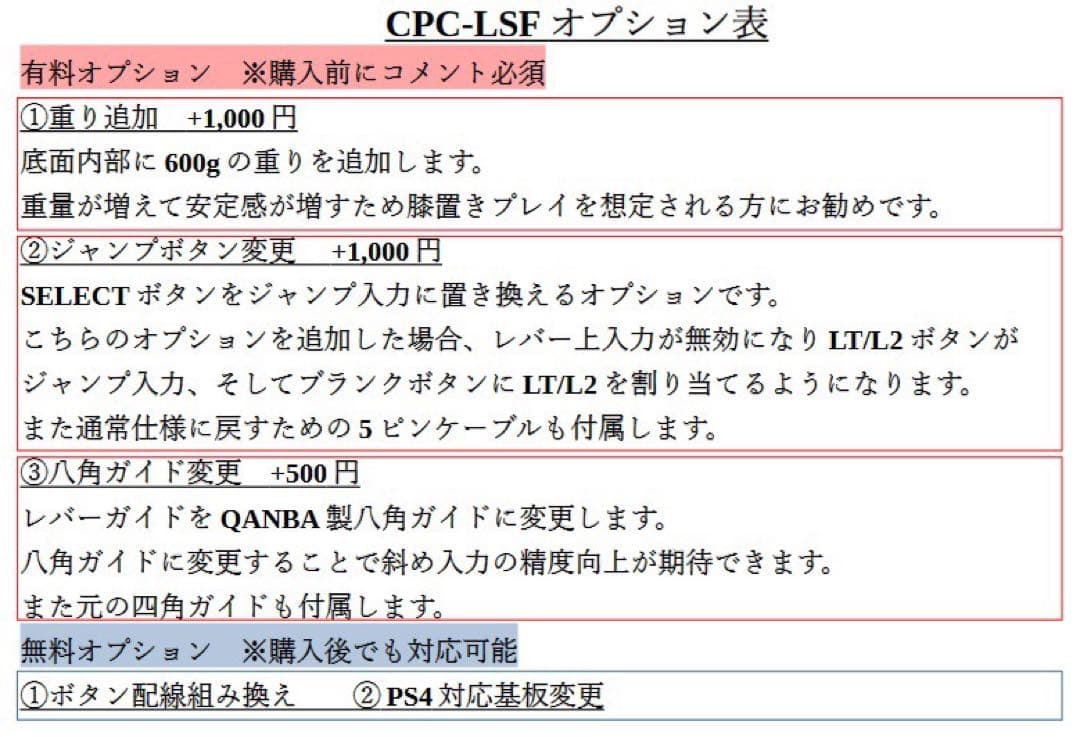 【CPC-LSF】アーケードコントローラー　アケコン 24mm 30mm 増設