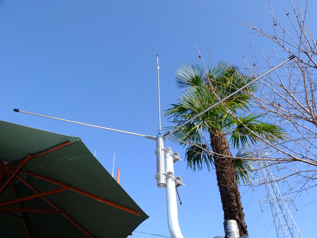 AM144MHz ステンレス製 小型高性能 GPアンテナ 耐入力200W！