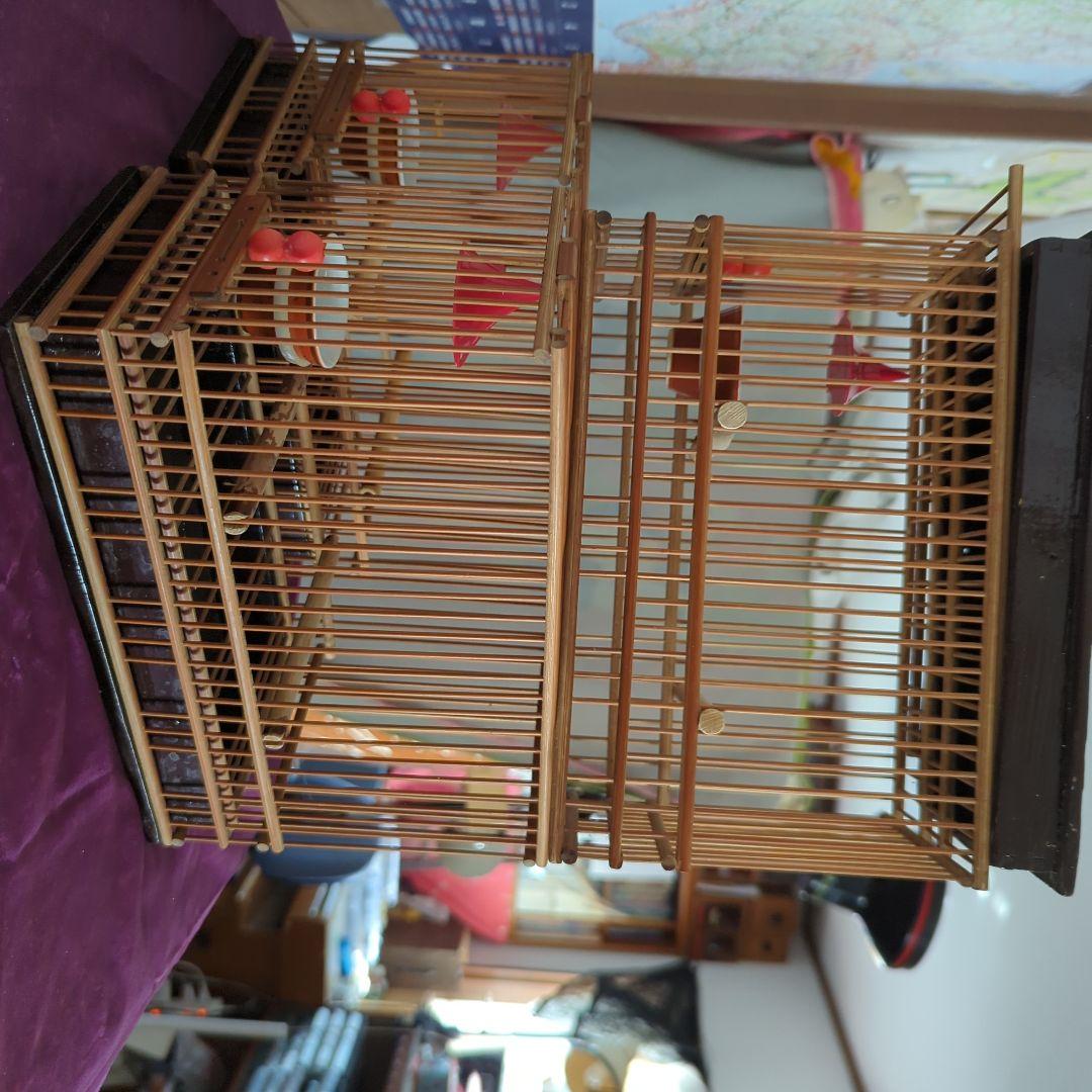 鳥籠　３セット。３羽用寝桶