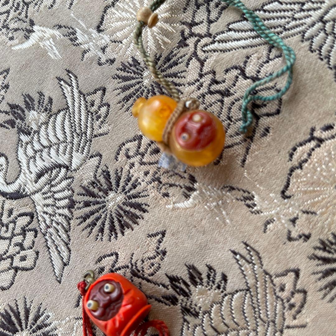 神戸人形　出目人形　達磨　瓢箪　煙草入れ