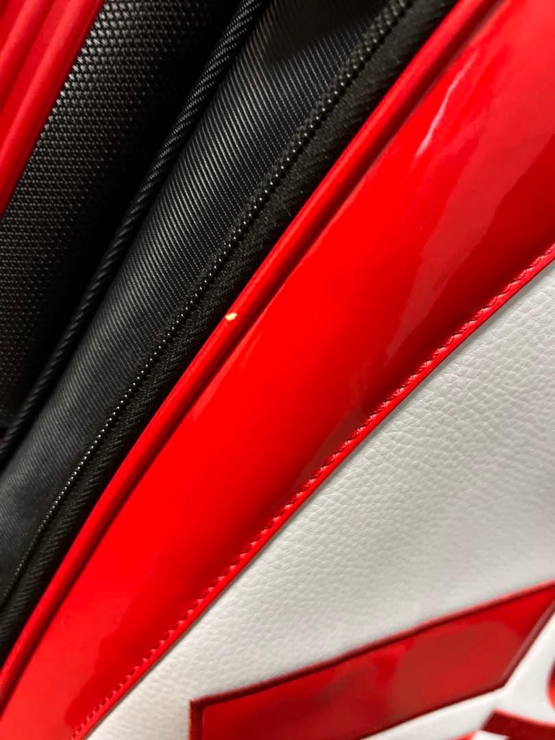 adidas キャディバッグ 黒赤 ストライプデザイン
