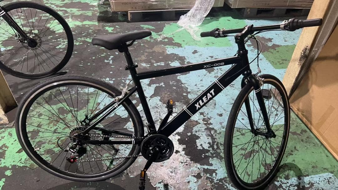 中古 クロスバイク 700c シマノ製 21段変速 ライト スタンド付