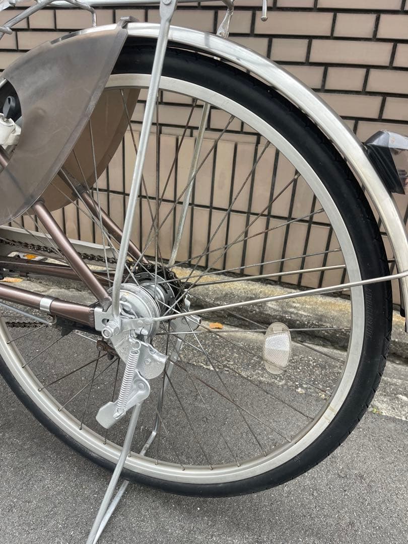電動アシスト自転車 ブラウン 前カゴ付き