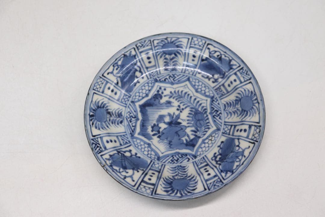 ※南京古染付　芙蓉手小皿10点　共箱　送料込み250708