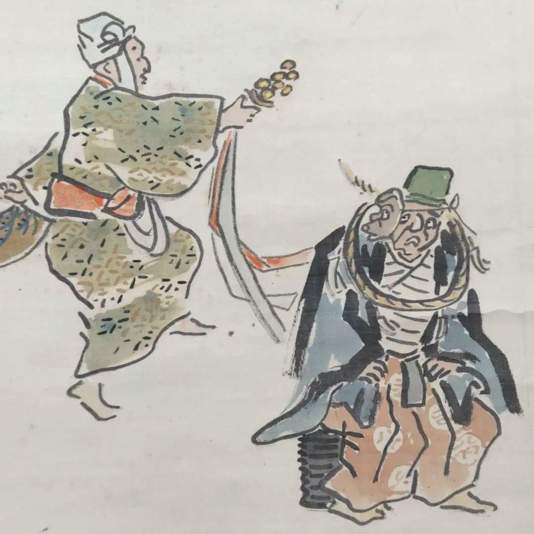 伊勢門水　能の舞掛軸