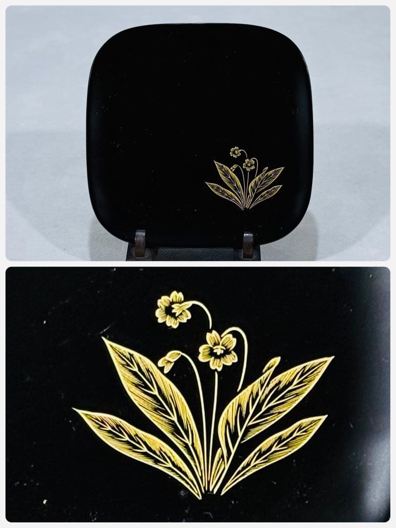 輪島塗　中山強造　図替 銘々皿　美品　共箱　茶道　懐石道具　送料込