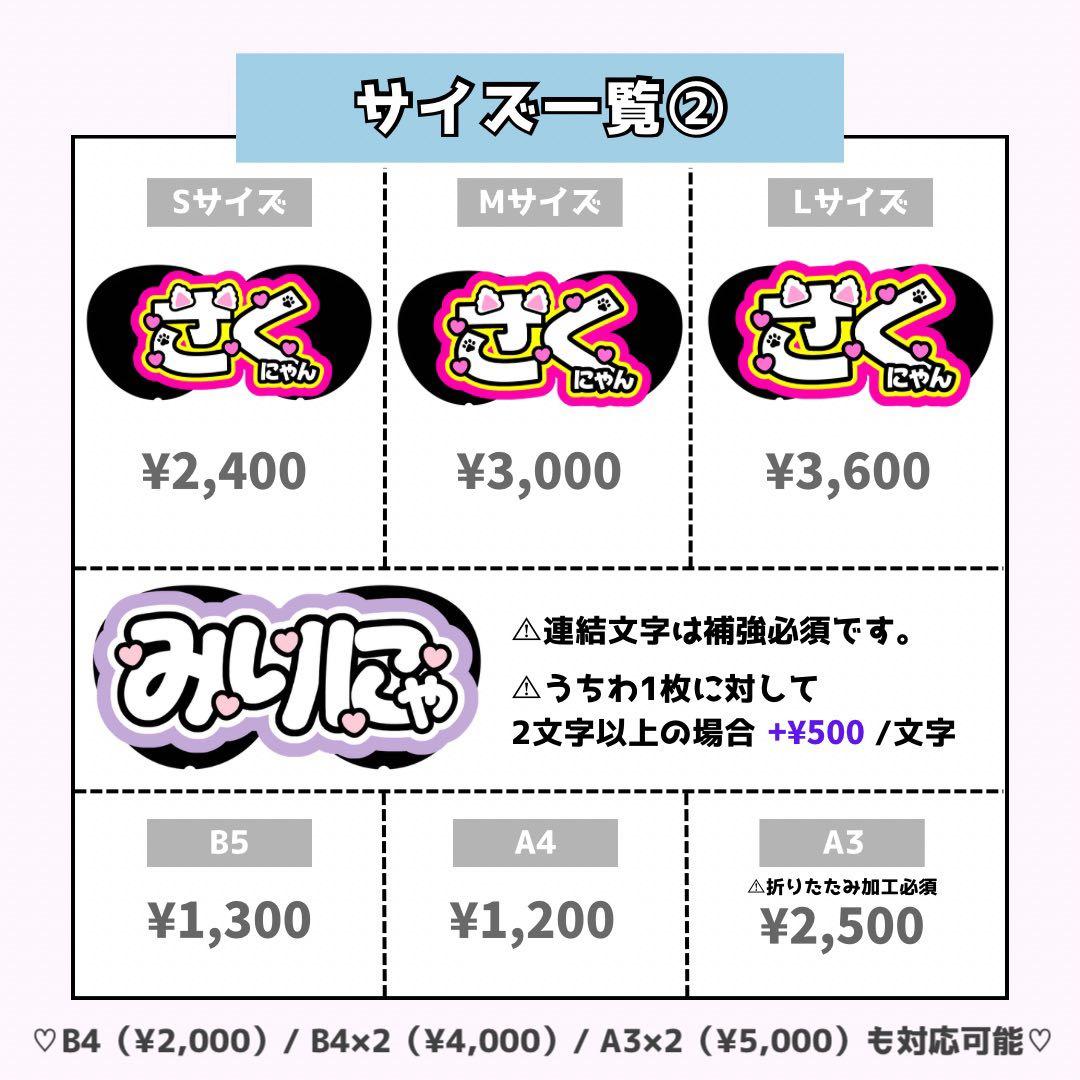えむページ♡ネームボード うちわ文字 連結文字パネル オーダー