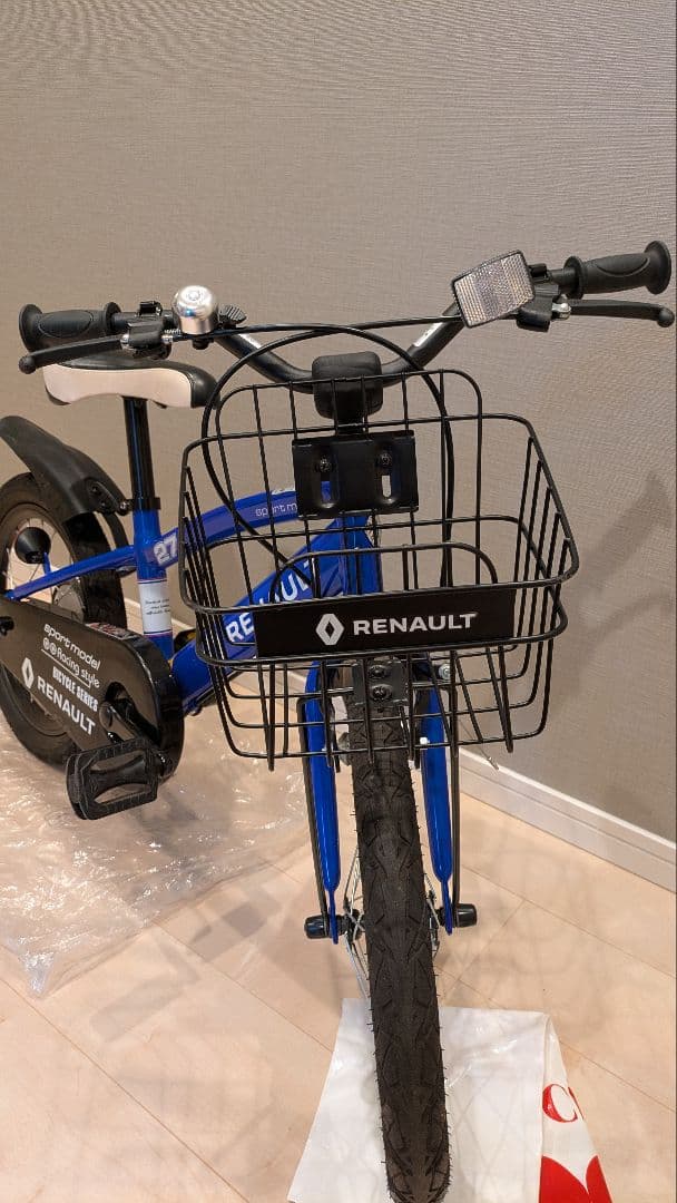 RENAULT ルノー 幼児用自転車 青 （補助輪付き）直接引き取りのみ