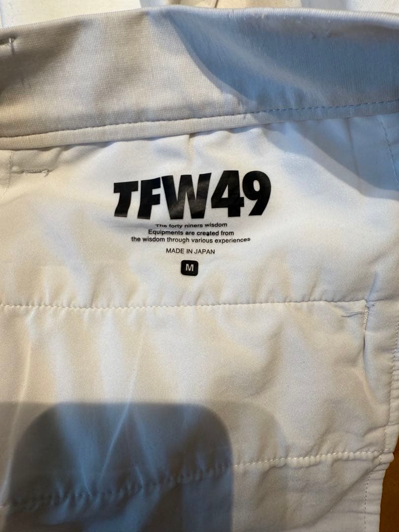 【美品・未使用】TFW49 ハーフパンツ ホワイト Mサイズ ゴルフにも◎