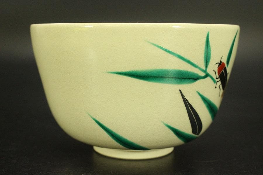 茶道具 仁清写 螢絵茶碗 美品 共箱(A669)
