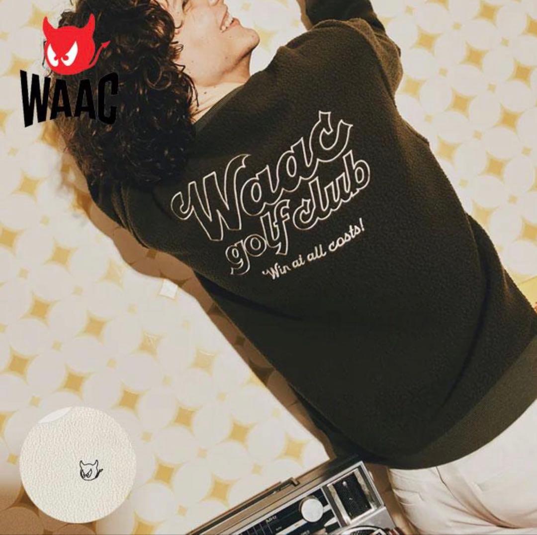 【新品】WAACゴルフ ワック リサイクルボアフリース　プルオーバー ホワイト