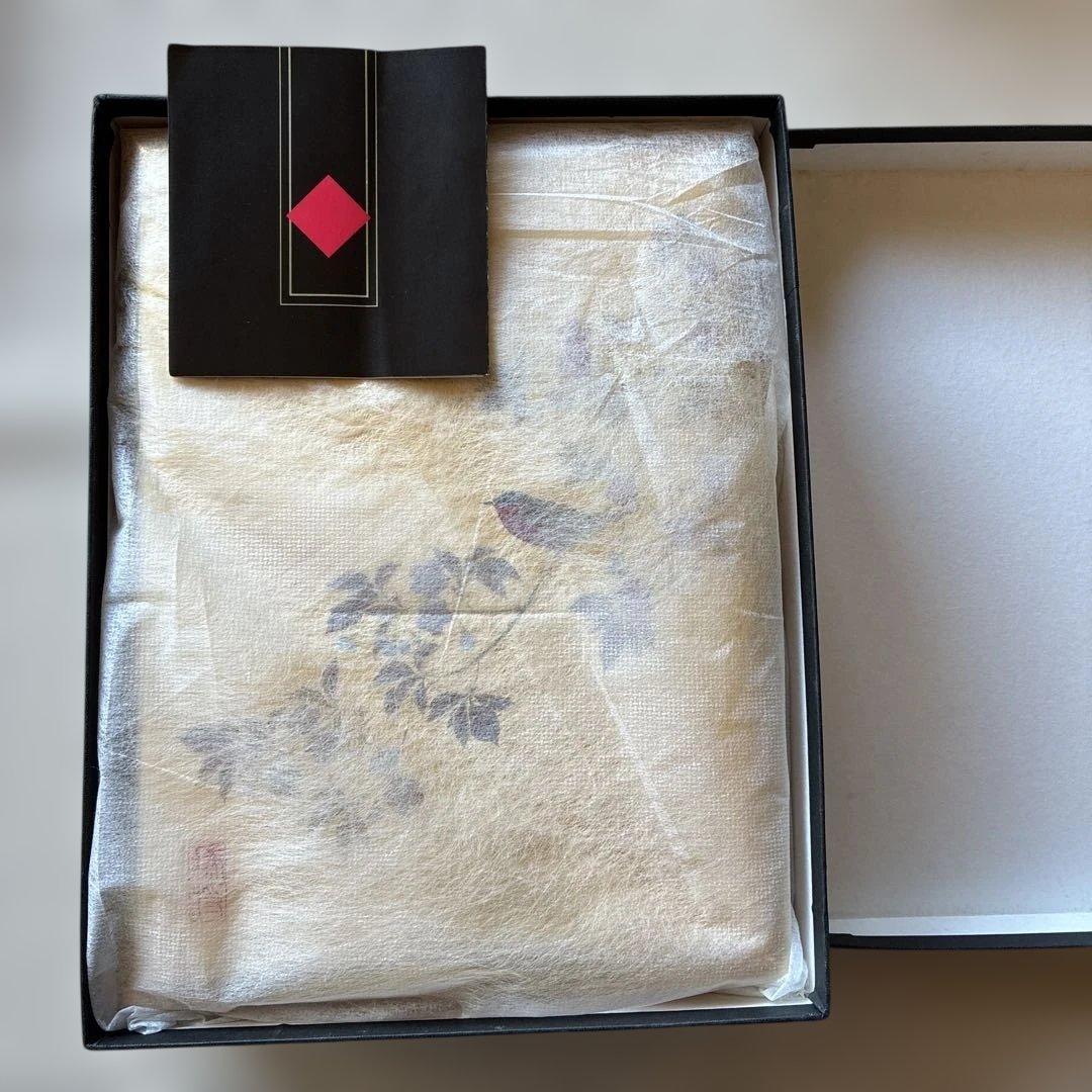 箔一　金沢金箔　手許箱　花見鳥　工芸品