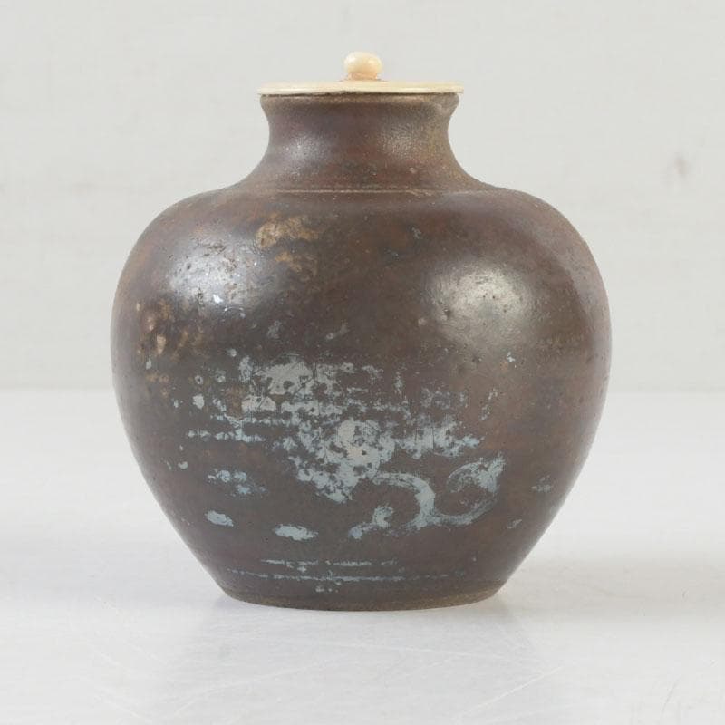 茶道具　瀬戸焼　茶入　仕覆・時代箱付　V　9734