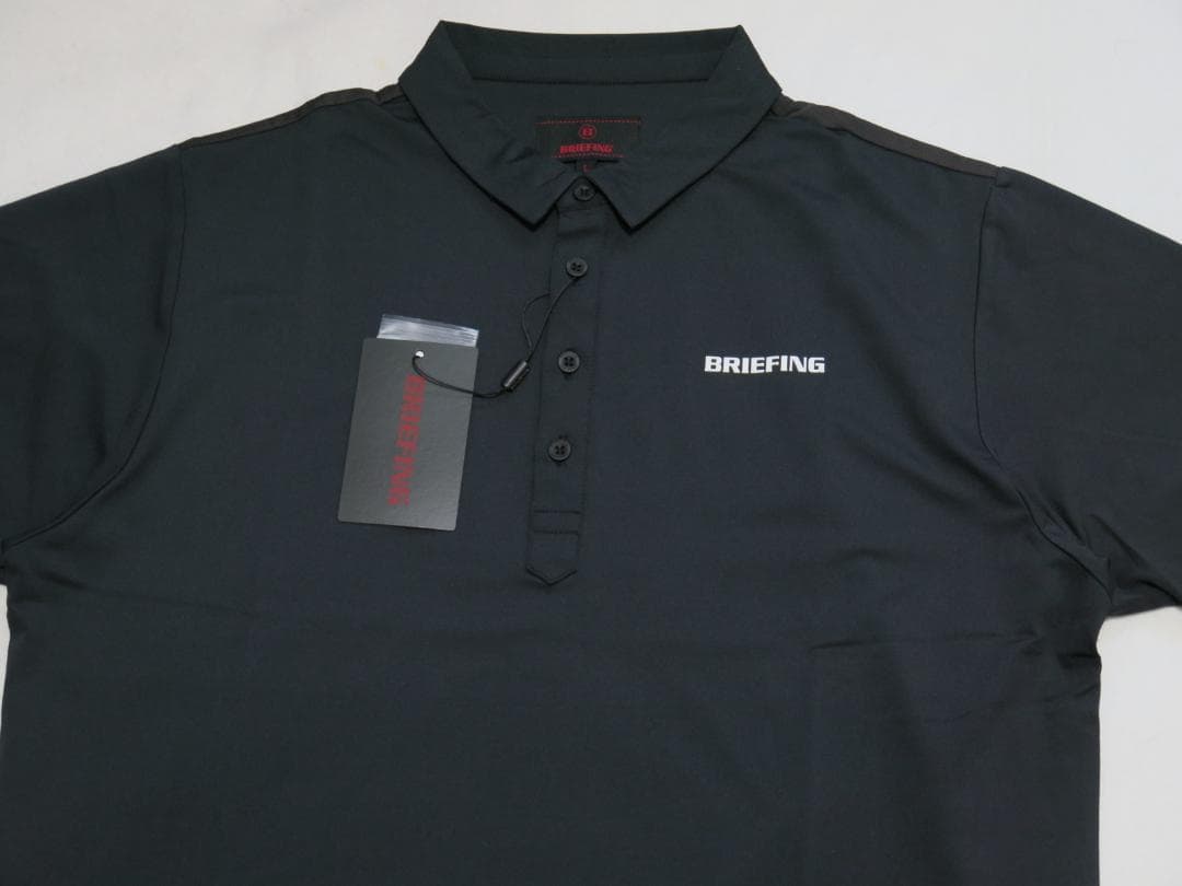 ⓁBRIEFING GOLF ブリーフィングゴルフパンチングメッシュシャツ黒