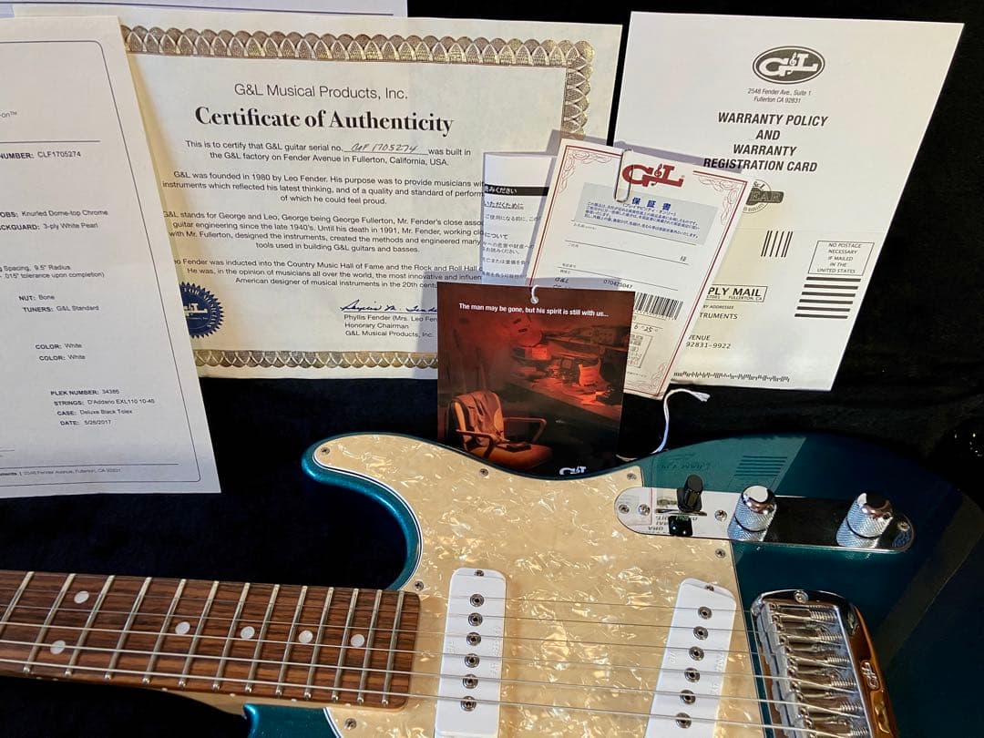 G&L ASAT Special - USA 正規認定書付