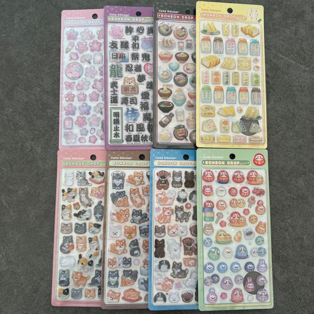 [正規品]BONBON DROP シール 和柄 新作8点セット クーリア