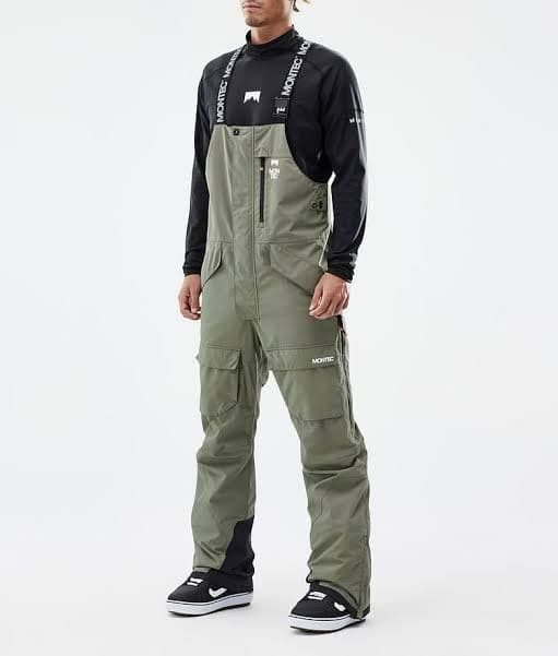 MONTEC スノーボード ビブパンツ Lサイズ　グリーン