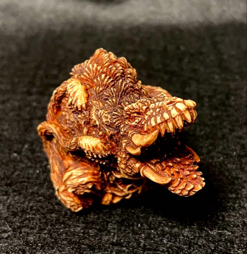 東宝怪獣根付　ビオランテ　木札　木箱付き　ゴジラ　未使用品