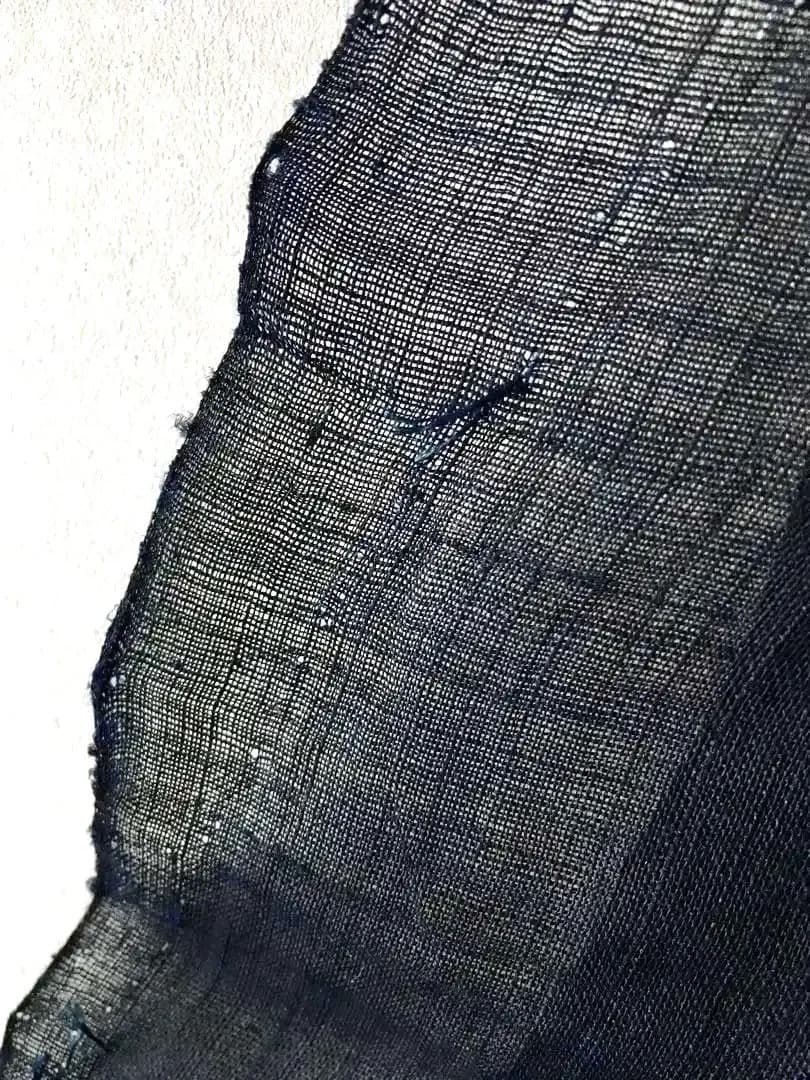 Antique Kimono 藍麻上布 武士Busi Samurai 江戸期前後