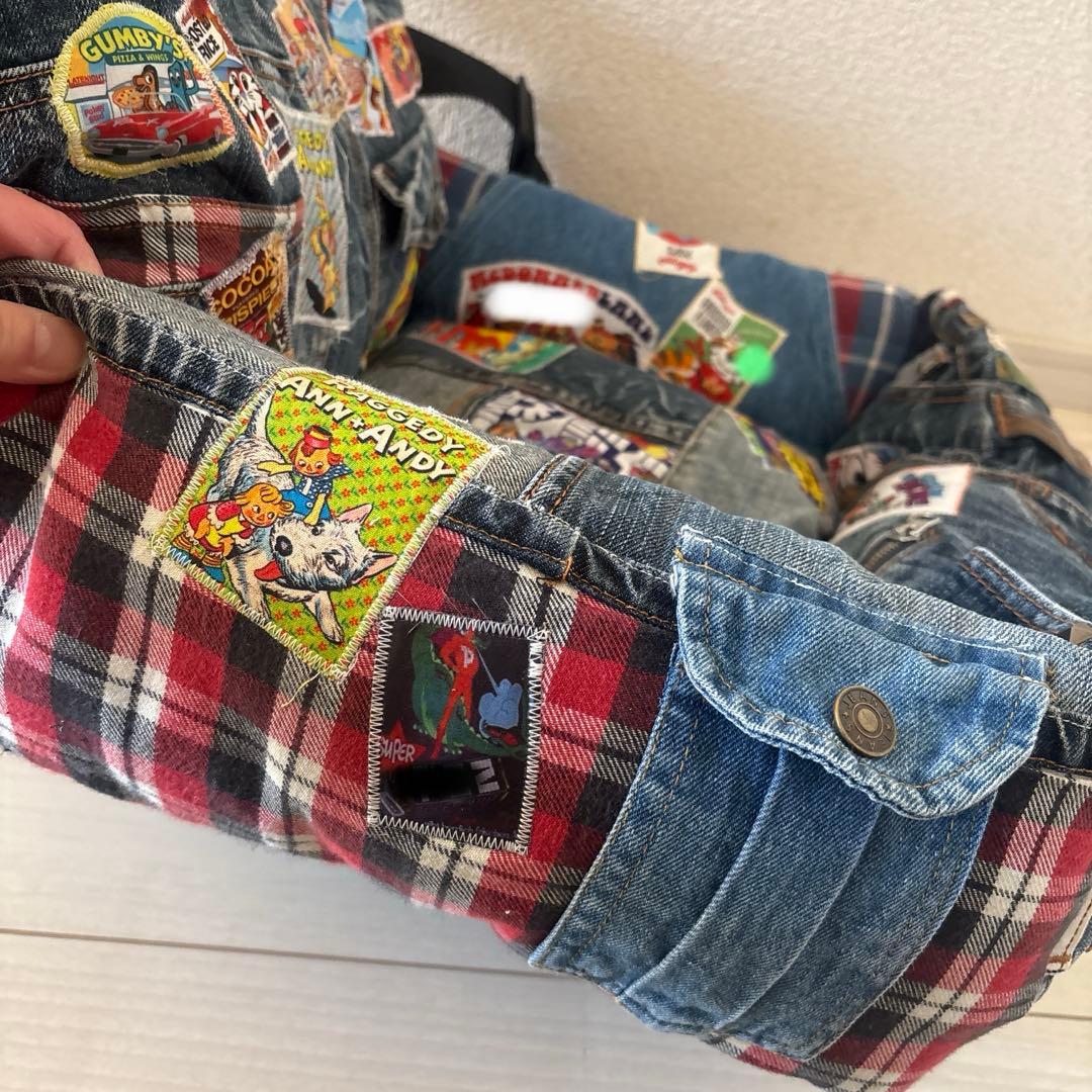 デニムリメイク ドライブベッド　ペットベッド ペットクッション
