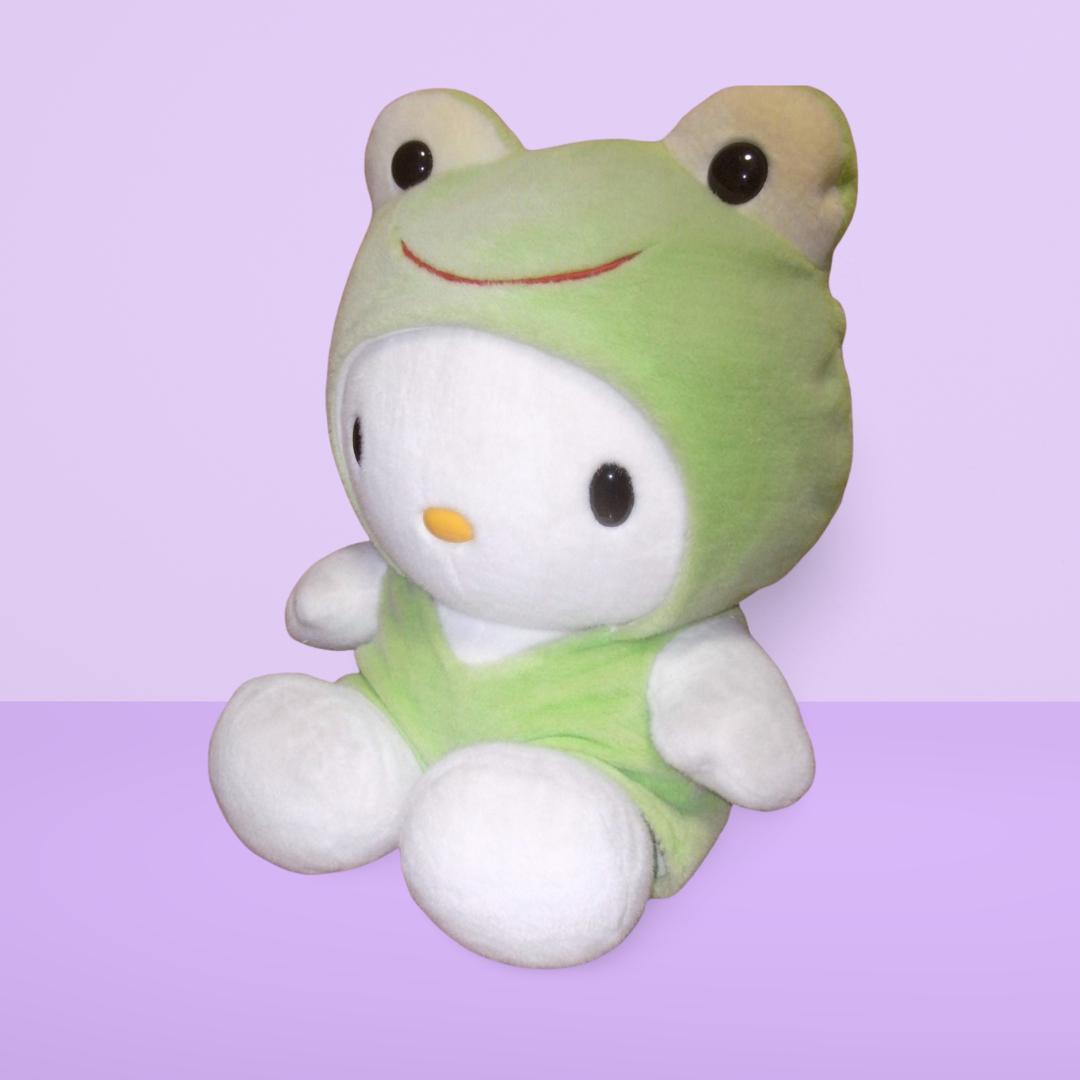 [045-jj] ハローキティ　特大サイズ　ぬいぐるみ　着ぐるみ　カエル
