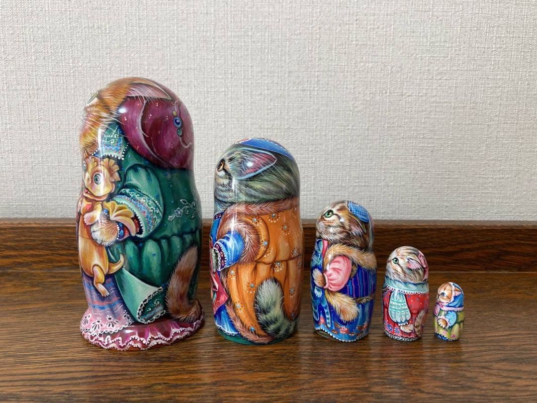 30%OFFひな祭りセール♪ロシア雑貨ネコマトリョーシカ『干支』ドラゴン龍縁起物