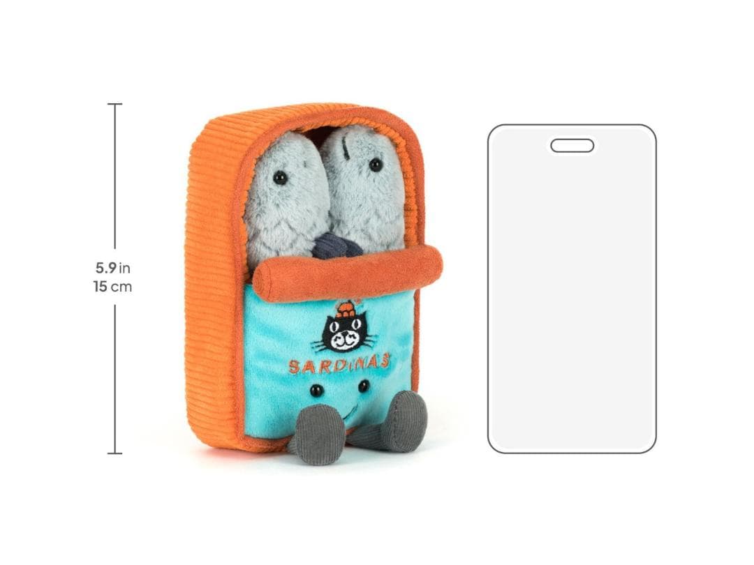 新品　ジェリーキャット　オイルサーディン　缶　ぬいぐるみ　ギフト袋付き