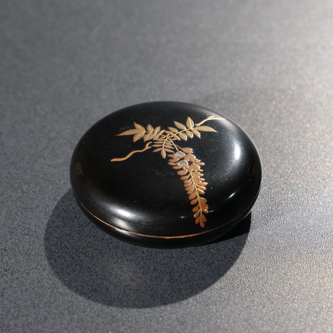 【茶道具】輪島塗　茶箱　藤蒔絵　6R0938ダP2