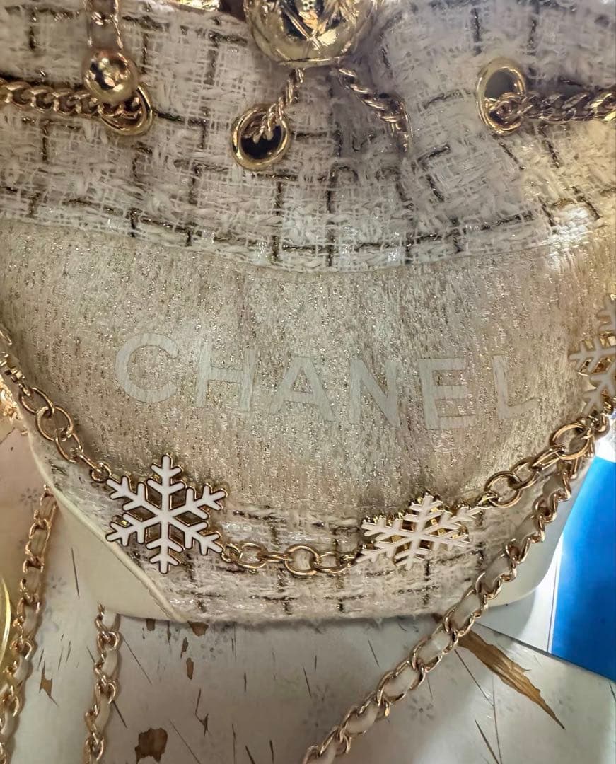 非売品 CHANEL ノベルティ 白 ツイード バケットバッグ 最終値下げ