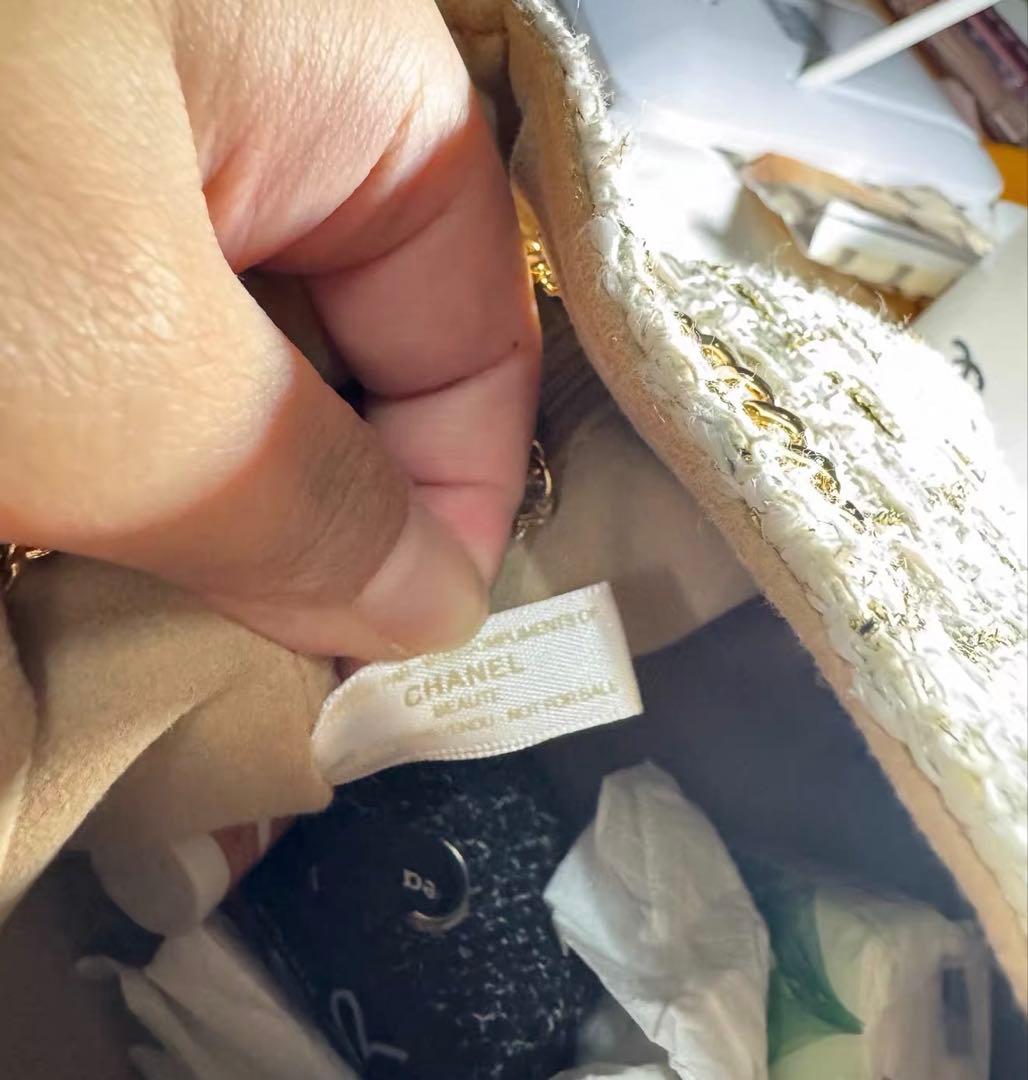 非売品 CHANEL ノベルティ 白 ツイード バケットバッグ 最終値下げ