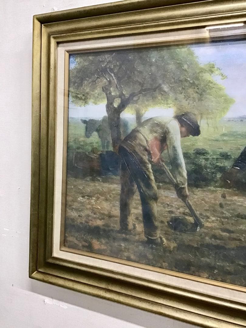 管46☆絵画☆ジャン=フラソワ・ミレー☆馬鈴薯を植える人達☆複製画