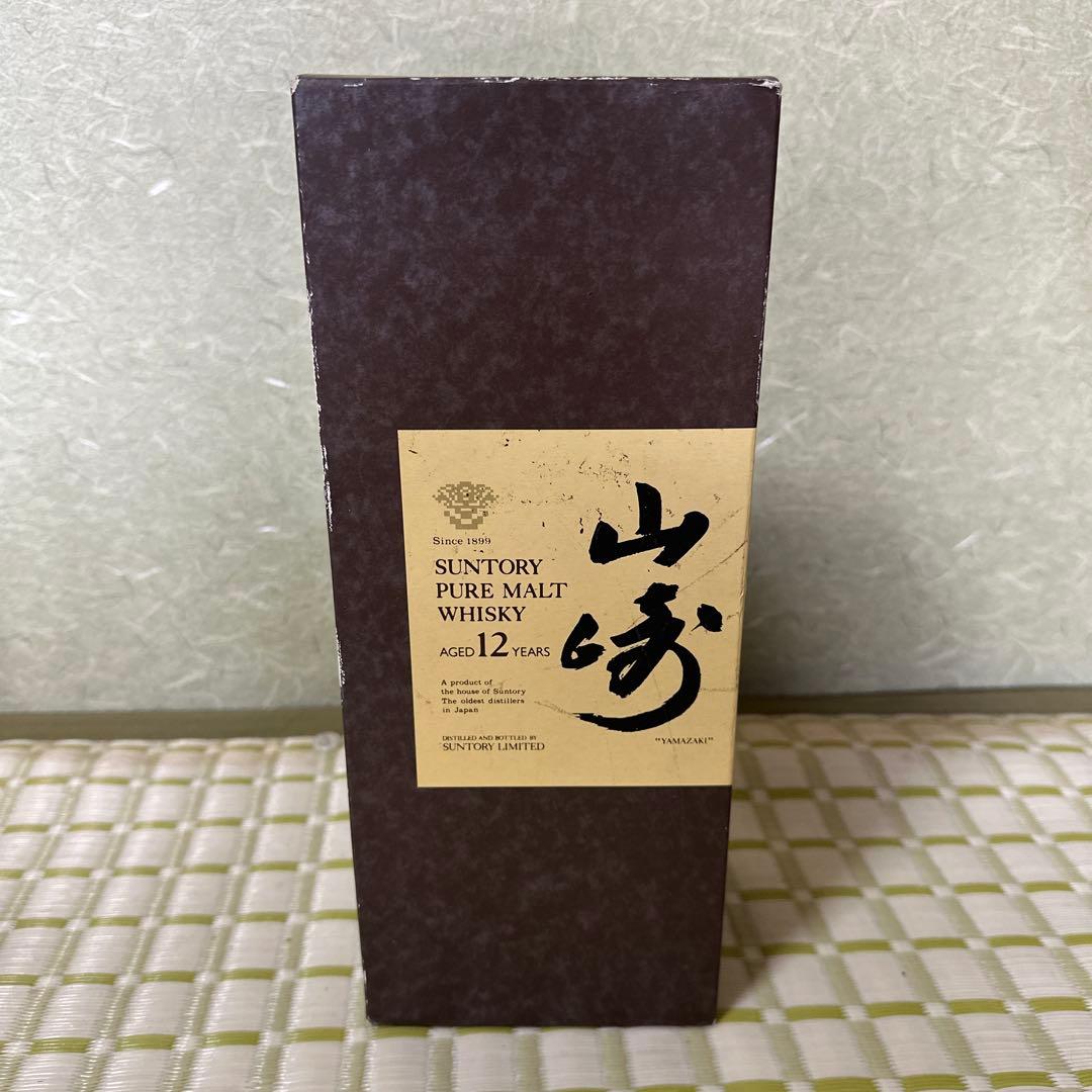 山崎 12年 ピュアモルトウイスキー ボックス付き　７５０ml 古酒