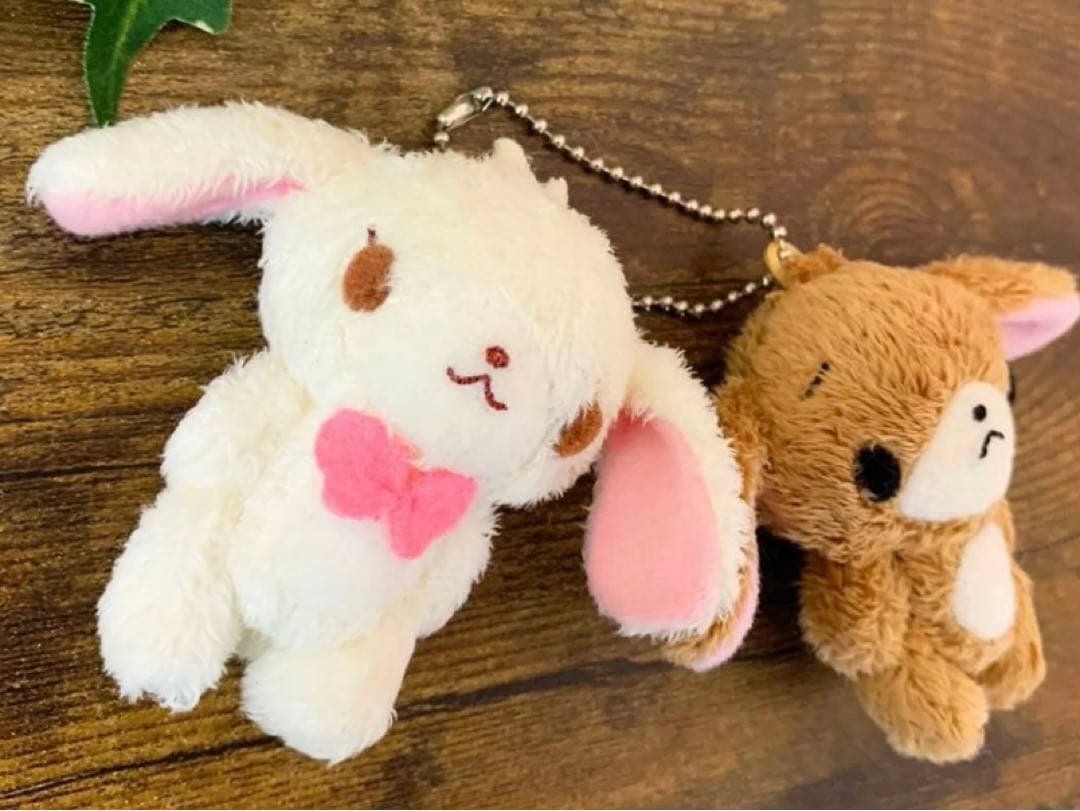 ★希少レア★ シュガーバニーズ　ペアマスコット　ぬいぐるみ　ボールチェーン　初期