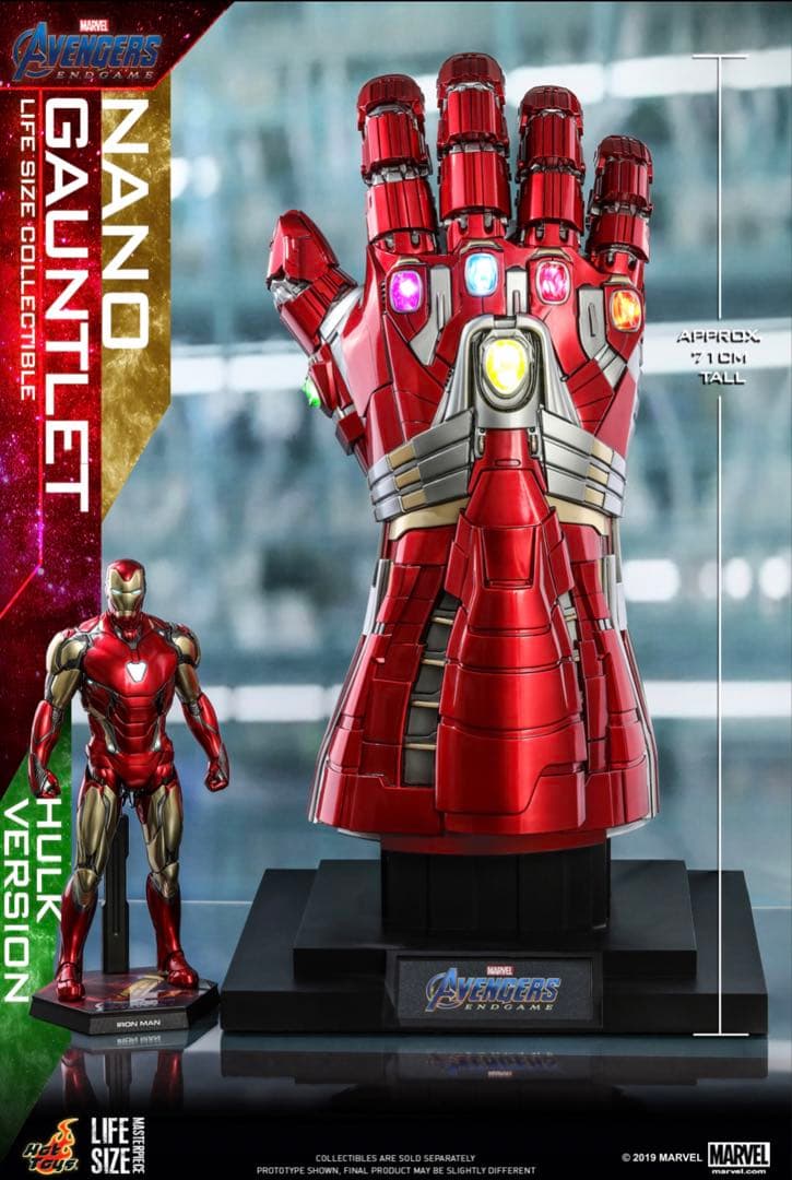 【美品・動作確認済】ホットトイズ 1/1スケール ナノガントレット ハルク版