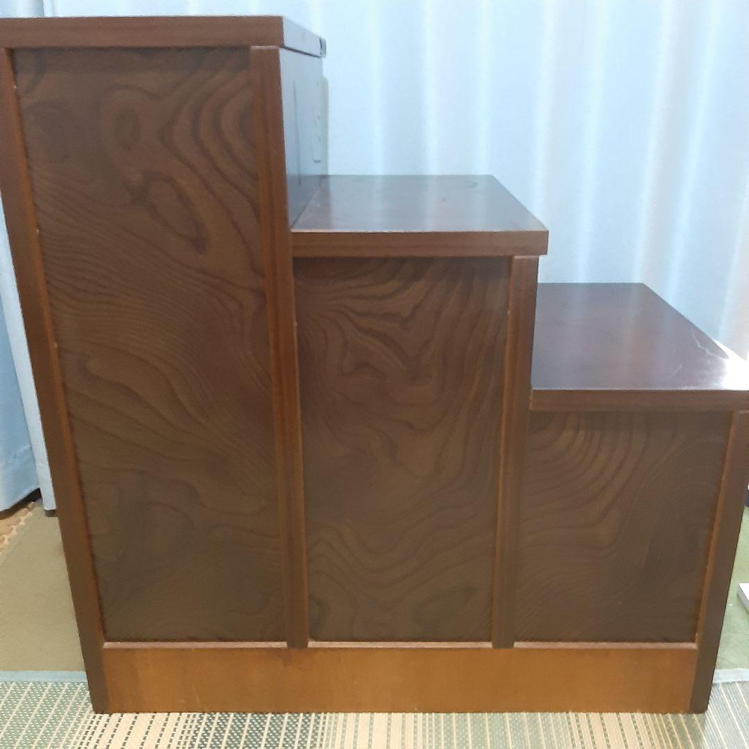 希少 アンティーク 階段 箪笥 引き出し鍵付き 74×76×45 右上がり